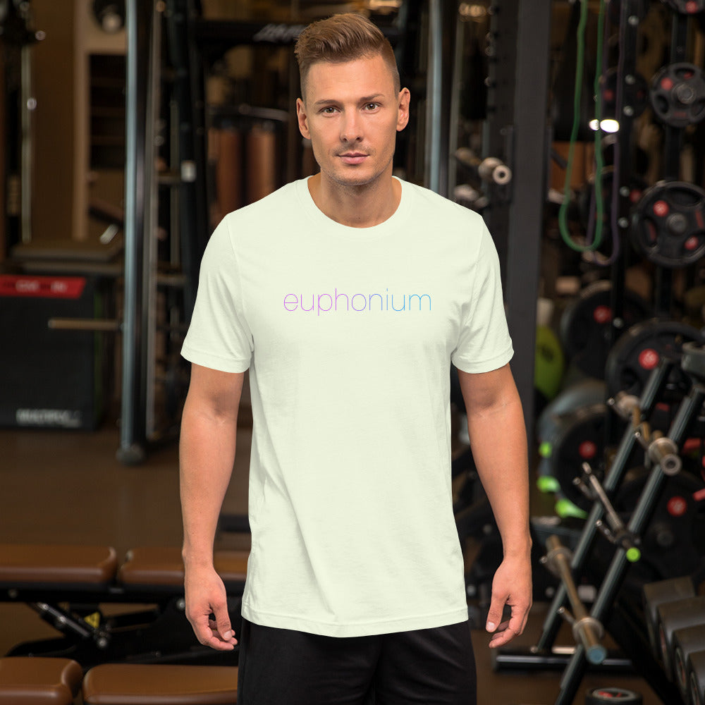 Funny Baritone T Shirt Euphoria Parody: Euphonium: Light Yellow Citron White