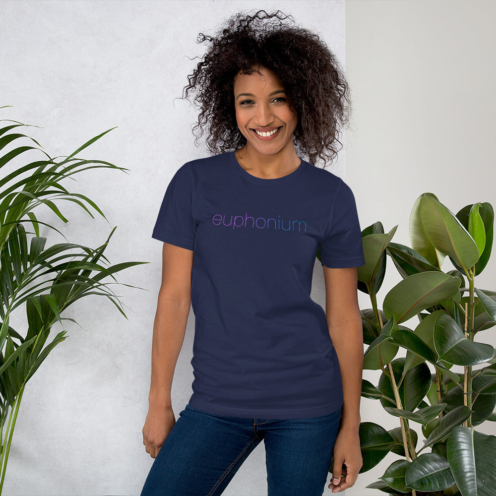 Funny Baritone T Shirt Euphoria Parody: Euphonium: Navy Blue