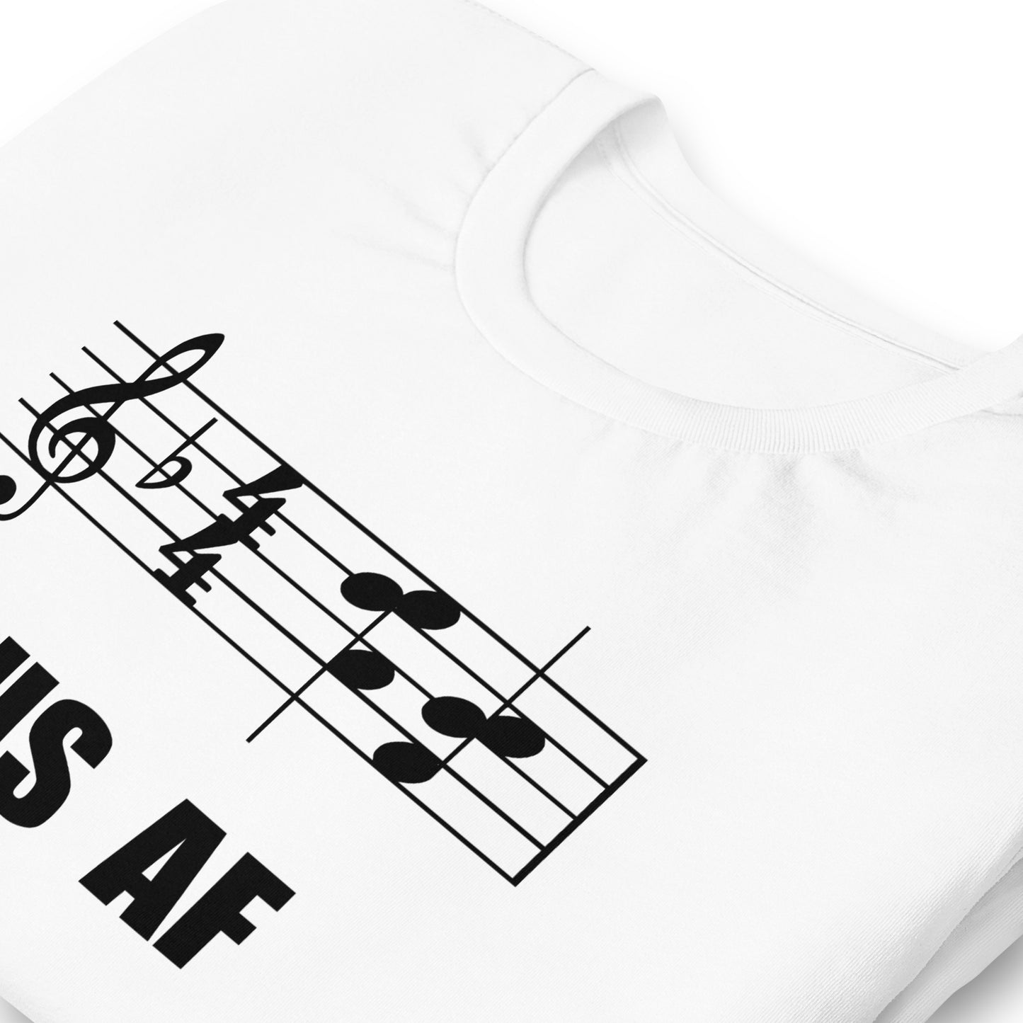 Funny Music Theory Suspended Chord T Shirt: SUS AF - White