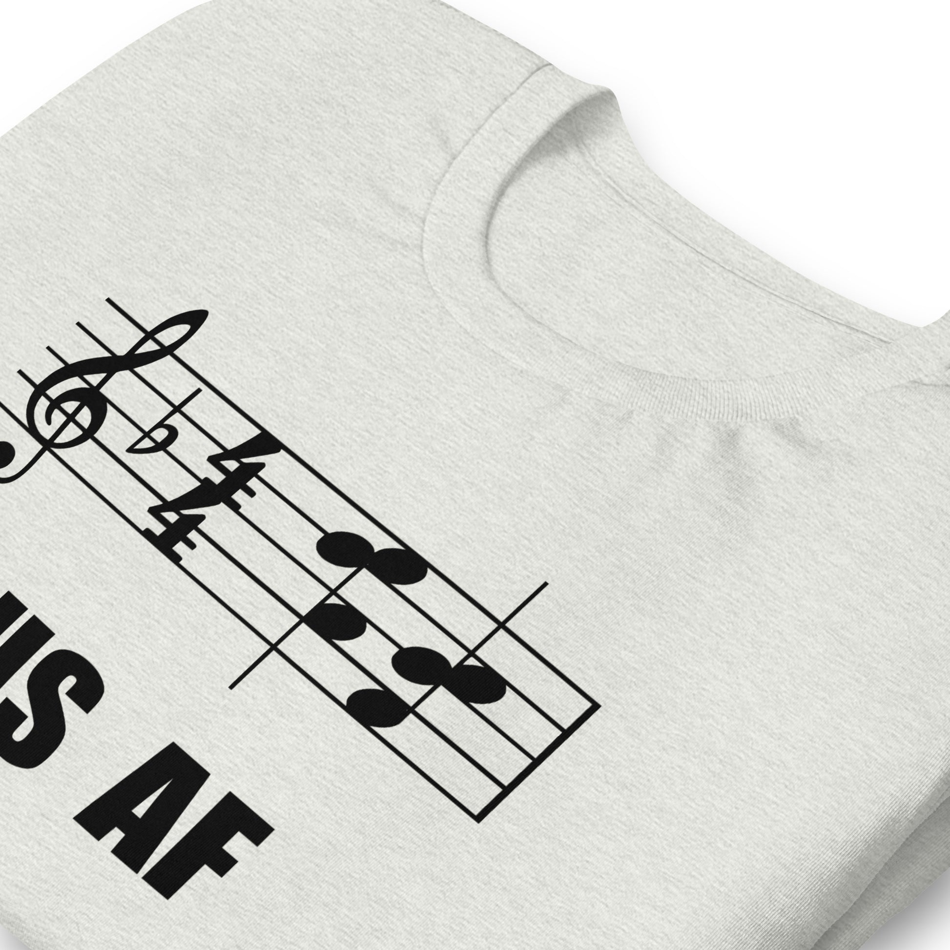 Funny Music Theory Suspended Chord T Shirt: SUS  AF - Ash Light Grey Heather