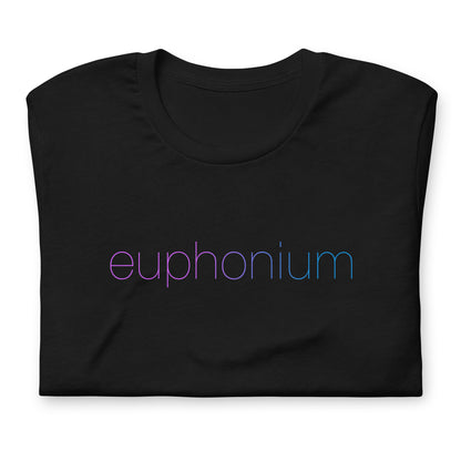 Funny Baritone T Shirt Euphoria Parody: Euphonium: Black