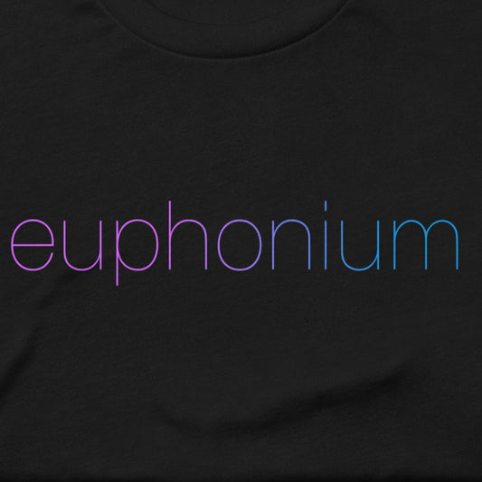 Funny Baritone T Shirt Euphoria Parody: Euphonium: Black