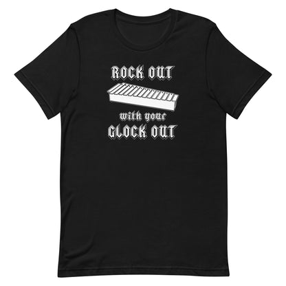 Funny Percussion Glockenspiel T Shirt: Rock Out with your Glock Out - Black