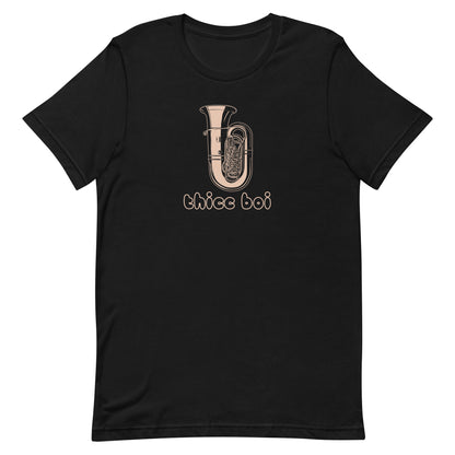 Funny Tuba T Shirt: Thicc Boi - Black