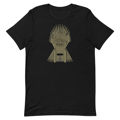 Funny Music Percussion Drum Stick Game of Thrones Parody T Shirt: Drum Throne - Black