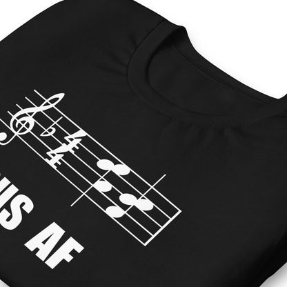 Funny Music Theory Suspended Chord T Shirt: SUS  AF - Black