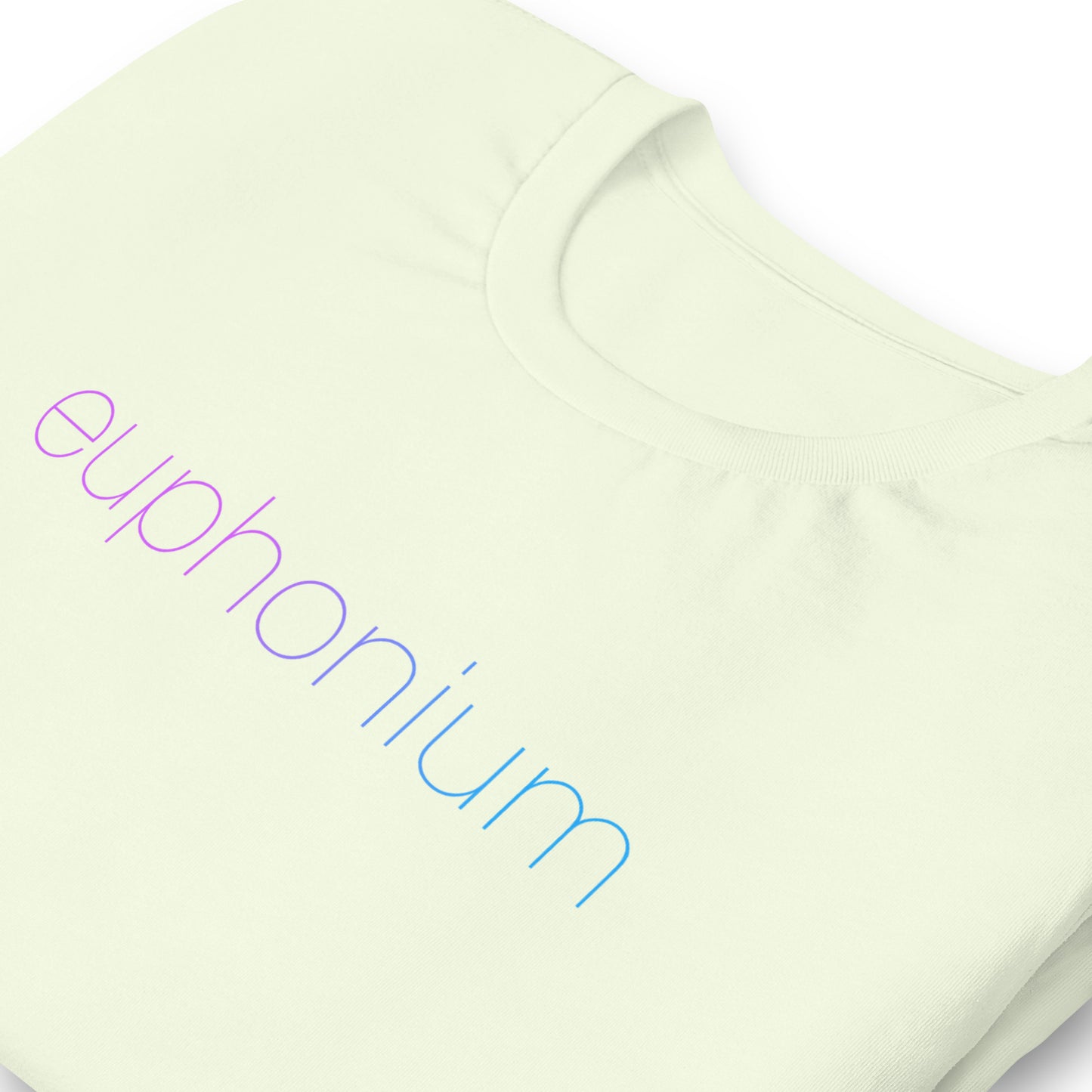 Funny Baritone T Shirt Euphoria Parody: Euphonium: Light Yellow Citron White