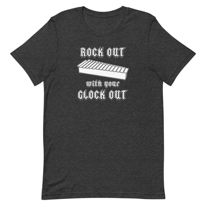 Funny Percussion Glockenspiel T Shirt: Rock Out with your Glock Out - Charcoal Grey