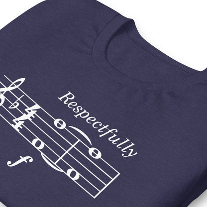 Funny Music Theory Video Game Meme T Shirt: Play F to Pay Respect - Navy
