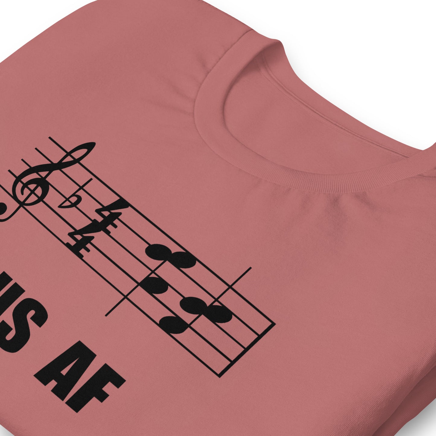 Funny Music Theory Suspended Chord T Shirt: SUS  AF - Mauve Red Pink