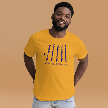 Funny Marching Band T Shirt: Dare to be Different - Mustard Yellow